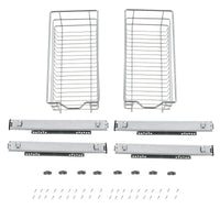 Set di 2 Cassetti Telescopici Estraibili a Rete con Guide in Acciaio 27x44x14 cm [en.casa]