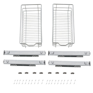 Set di 2 Cassetti Telescopici Estraibili a Rete con Guide in Acciaio 27x44x14 cm [en.casa]