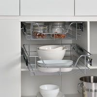 Set di 2 Cassetti Telescopici Estraibili a Rete con Guide in Acciaio 57x44x14 cm [en.casa]