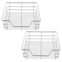 Set di 2 Cassetti Telescopici Estraibili a Rete con Guide in Acciaio 47x44x14 cm [en.casa]