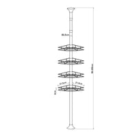 Mensola doccia telescopica Haapavesi acciaio inox 90 - 300 cm cromo 03_0006974