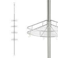 Mensola doccia telescopica Haapavesi acciaio inox 90 - 300 cm cromo 03_0006974