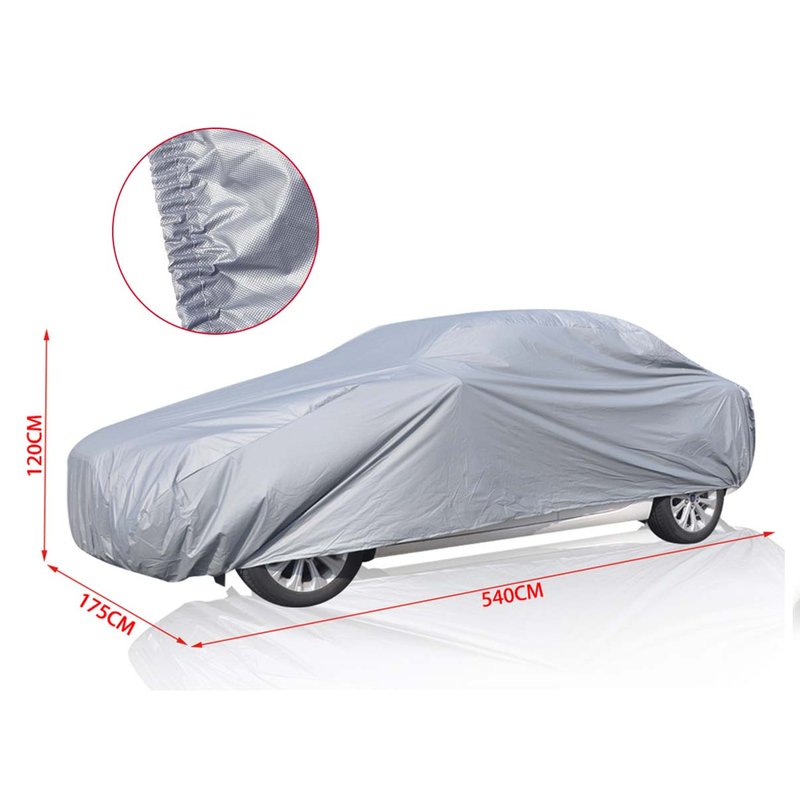 Telo Copriauto da Esterno Per Berline Misura XL 540X175X120cm Impermeabile Antigraffio Resistente