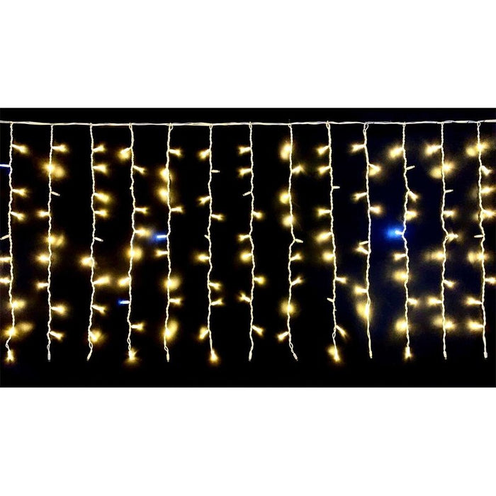 Tenda Luminosa Da Esterno IP65 3M X 1M Con 200 Luci Led Bianco Caldo Giallo Con Connettore Prolungabile