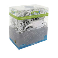 Tenda Luminosa Da Esterno IP65 5MT Con 216 Luci Led Bianco Freddo Effetto Cascata Con Connettore Prolungabile