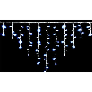 Tenda Luminosa Da Esterno IP65 5MT Con 216 Luci Led Bianco Freddo Effetto Cascata Con Connettore Prolungabile