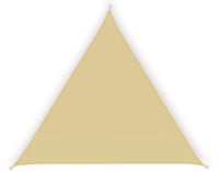 Tenda a vela parasole, ombreggiante, in poliestere impermeabile 5x5x5mt beige Fredi