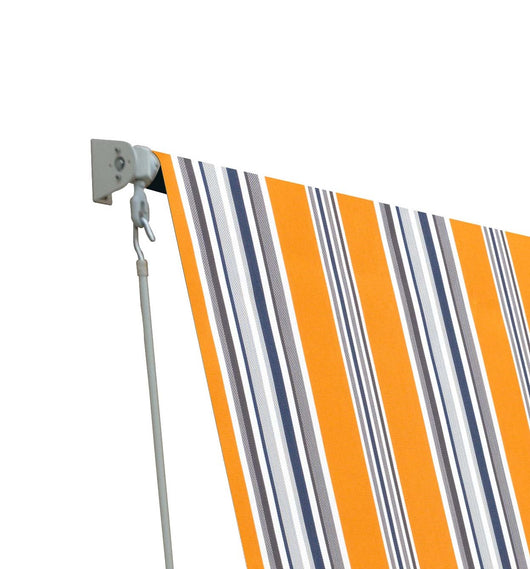 Tenda da sole a caduta con bracci L 300xH 245cm, poliestere 280 gr/mÂ² riga giallo Fredi Goly