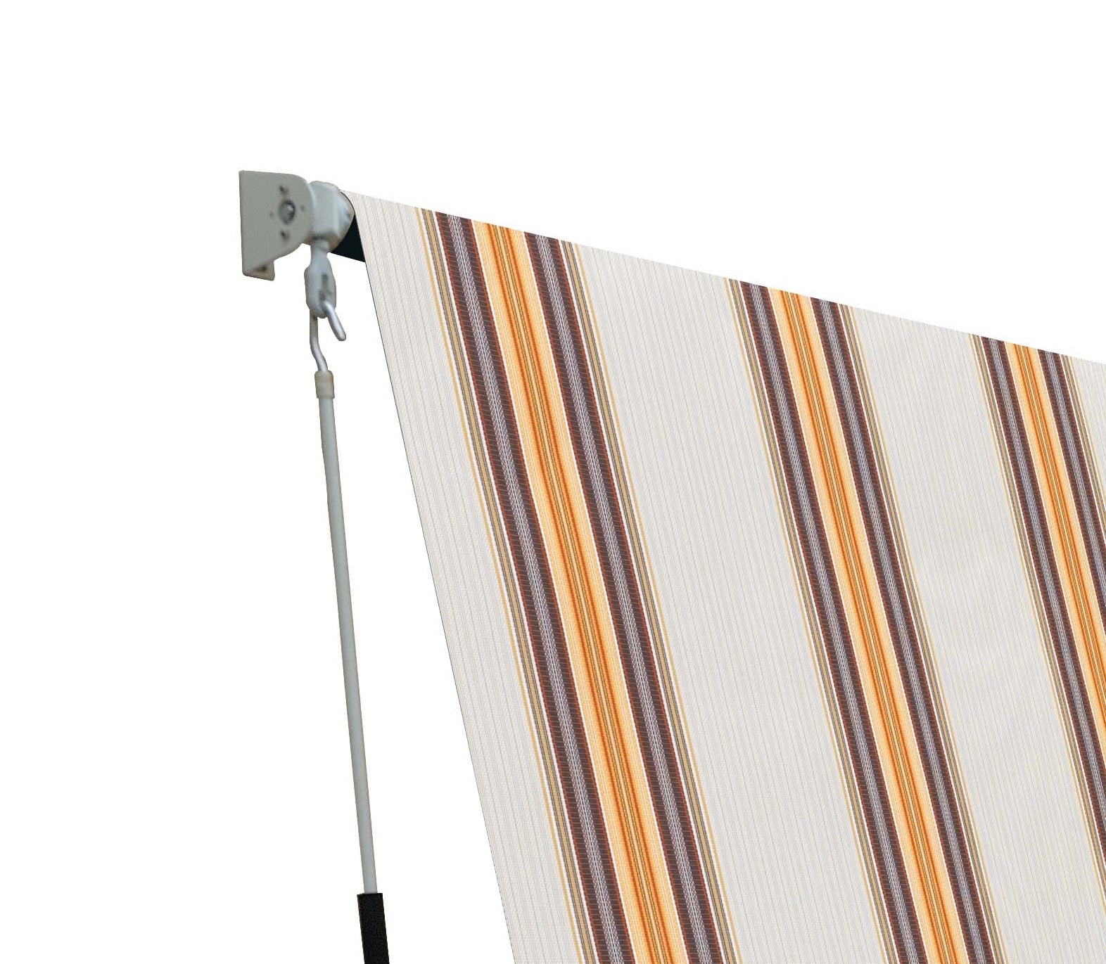 Tenda da sole a caduta con bracci L 300xH 245cm, poliestere 280 gr/m² riga beige Fredi Goly