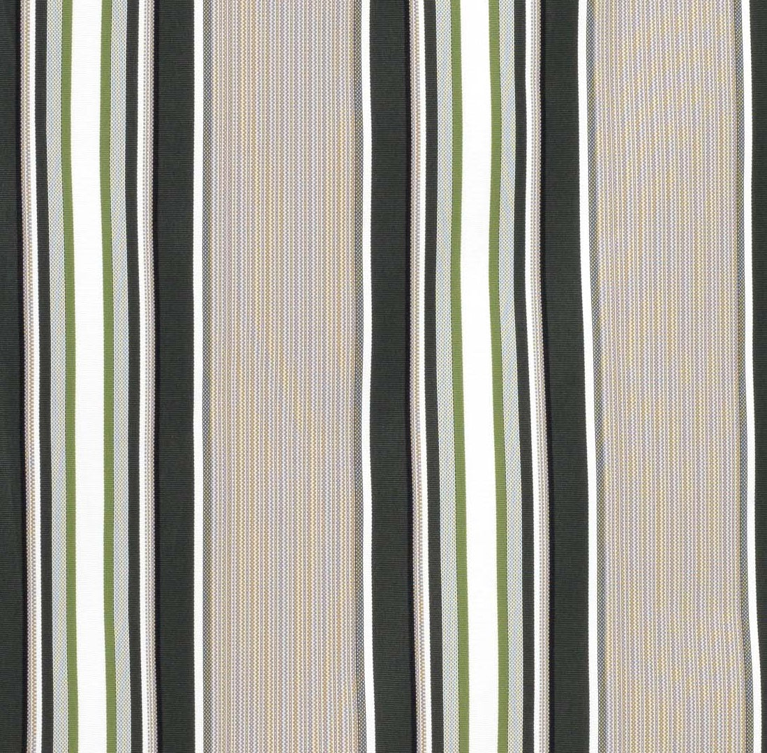 Tenda da sole a caduta, rullo avvolgibile con catenella L 200 H 250cm Fredi righe verde, grigio bianco