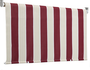 Tenda da sole a caduta, rullo avvolgibile con catenella L 200 H 250cm Fredi righe bordeaux
