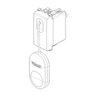 Vimar serie arkè 19052 pulsante 1p tirante con 1,5m cavo di trazione e manopola *** colore grigio, confezione 1