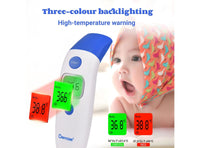 Termometro Berrcom Febbre Fronte e Orecchio Infrarossi Neonato Senza Contatto Termometro Digitale con Lettura Istantanea Allarme Febbre Interruttore °C/°F