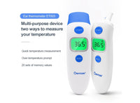 Termometro Berrcom Febbre Fronte e Orecchio Infrarossi Neonato Senza Contatto Termometro Digitale con Lettura Istantanea Allarme Febbre Interruttore °C/°F