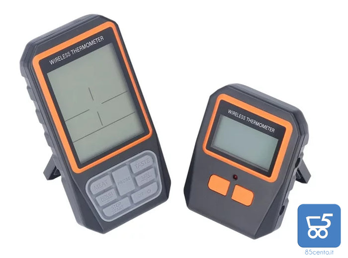 Termometro Wireless per Barbecue Digitale Costruzione Robusta a Batterie