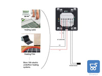 Termostato Programmabile Digitale con sonda LCD 230V 16A da Parete per Riscaldamento a Pavimento Elettrico Regolatore di Temperatura