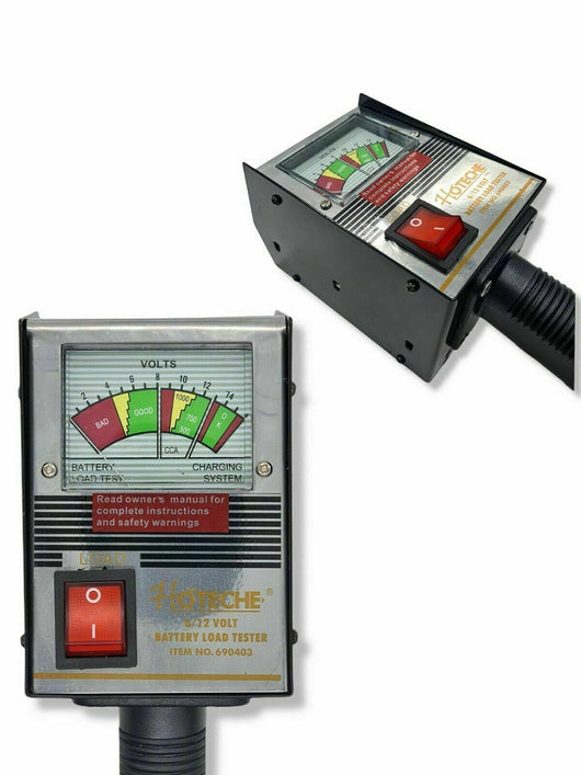 Tester batteria analogico 6-12 VOLT per auto bus moto barca camion 125A 690403