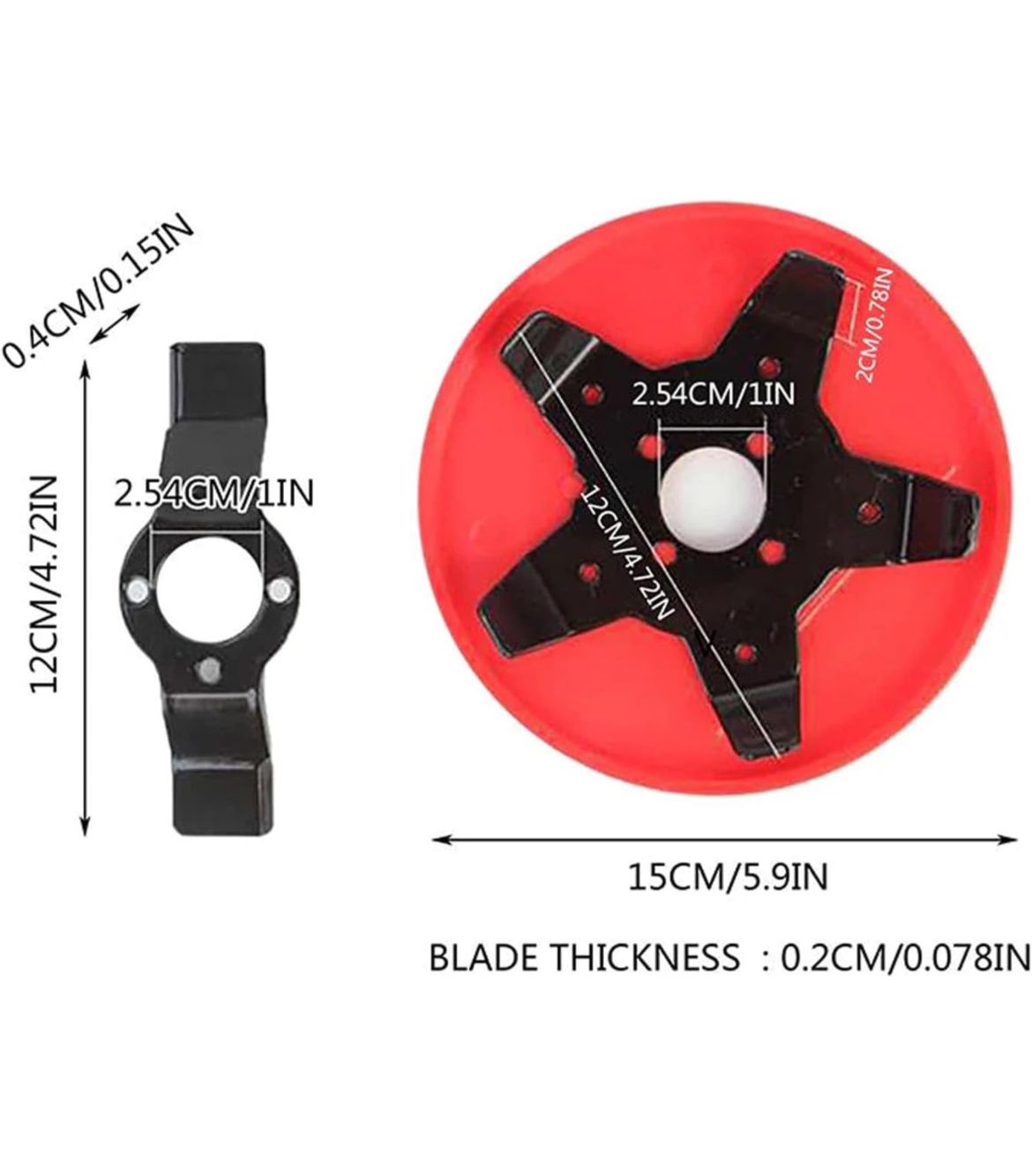 Testina Fresa Per Decespugliatore Universale A 5 lame Di Fresatura Elimina Erba