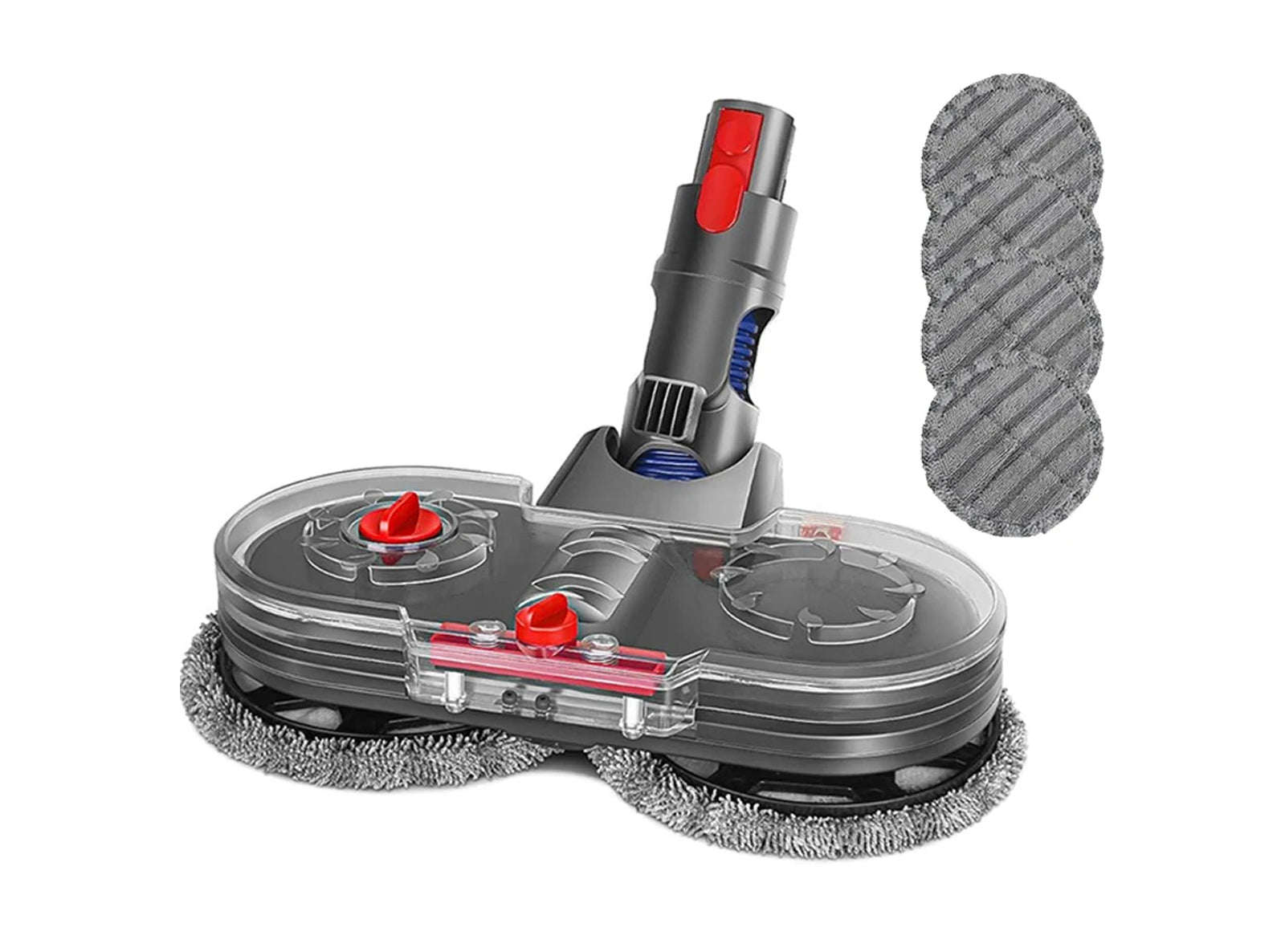 Testina Mocio Compatibile con Dyson Elettrico modelli V7 V8 V10 V11 V15 con 6 Panni Lavabili e 1 Serbatoio dell'Acqua Rimovibile