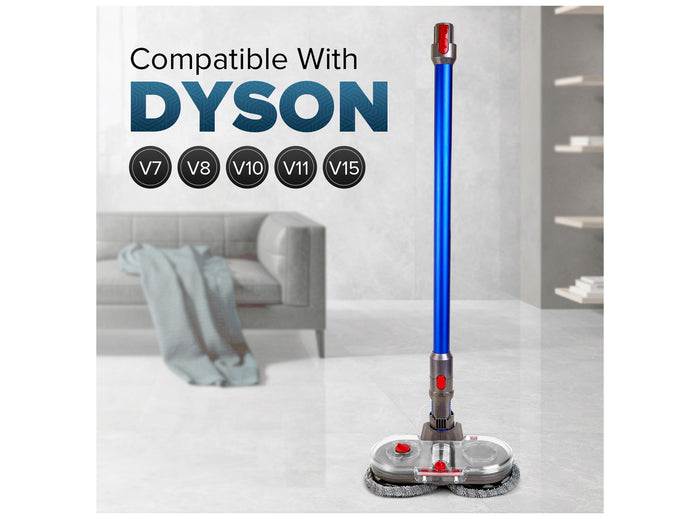 Testina Mocio Compatibile con Dyson Elettrico modelli V7 V8 V10 V11 V15 con 6 Panni Lavabili e 1 Serbatoio dell'Acqua Rimovibile