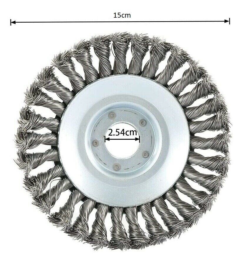 Testina Per Decespugliatore Universale Spazzola Acciaio Pulizia Pavimenti 150 6"
