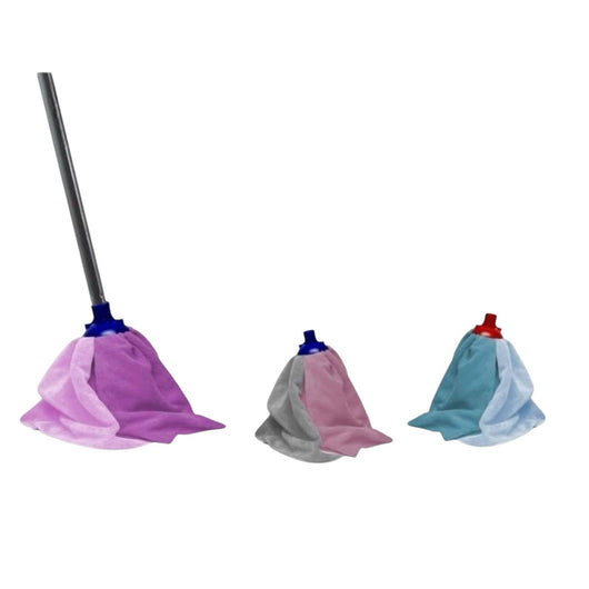 Testina Ricambio Mop Lavapavimenti In Microfibra Doppio Panno In Fibra 02965