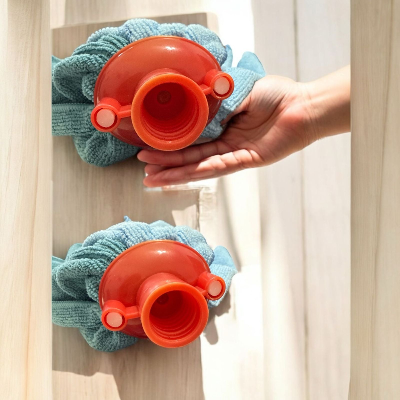 Testina Ricambio Mop Lavapavimenti In Microfibra Doppio Panno In Fibra 02965