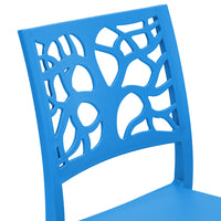 Sedia in polipropilene TETI, impilabile, resistente ai raggi UV, design moderno, ideale per sala da pranzo, cucina, sala d’attesa, bar, ristoranti o giardino, colore Azzurro