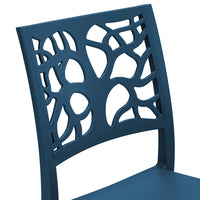 Set 4 sedie in polipropilene TETI, impilabile, resistente ai raggi UV, design moderno, ideale per sala da pranzo, cucina, sala d’attesa, bar, ristoranti o giardino, colore Petrolio