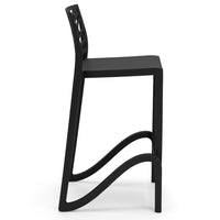 Sgabello in polipropilene TETI altezza seduta 75cm, impilabile, idrorepellente, resistente ai raggi UV, design moderno e innovativo, ideale per la cucina, la veranda o giardino colore Ghisa