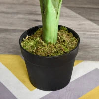 Monstera Artificiale in Plastica con 13 Foglie, Pianta Finta con Vaso per Interno ed Esterno Alta 85cm