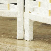 Paravento interno in legno 4 pannelli 160 x 170 cm separatore d'ambiente pieghevole per soggiorno, camera da letto, bianco