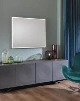 E-STYLO Specchio rettangolare con retroilluminazione a LED, perfetto per aggiungere un tocco di modernità ed eleganza a qualsiasi ambiente, 80cm X 100cm H. 5cm