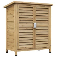 Casetta da Giardino in Legno di Abete con Tetto in Bitume Impermeabile, 87x46.5x96.5cm