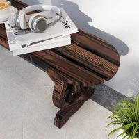 Panchina da Giardino con Gambe a Ruota di Carro e Seduta a Doghe, 120x29x39cm, Marrone