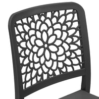 Sedia in polipropilene TICHE, impilabile, resistente ai raggi UV, design moderno, ideale per sala da pranzo, cucina, sala d’attesa, bar, ristoranti o giardino, colore Antracite