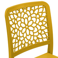 Sedia in polipropilene TICHE, impilabile, resistente ai raggi UV, design moderno, ideale per sala da pranzo, cucina, sala d’attesa, bar, ristoranti o giardino, colore Senape