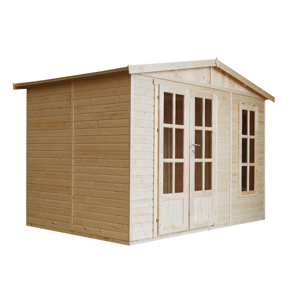 Casetta da giardino  - 6m2 - con tegole bituminose - M334FB+H334FBGREEN