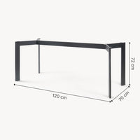 Telaio per Tavolo 'Fai da Te' Verg Struttura a 4 Gambe 120 x 70 x 72 cm - Nero [en.casa]