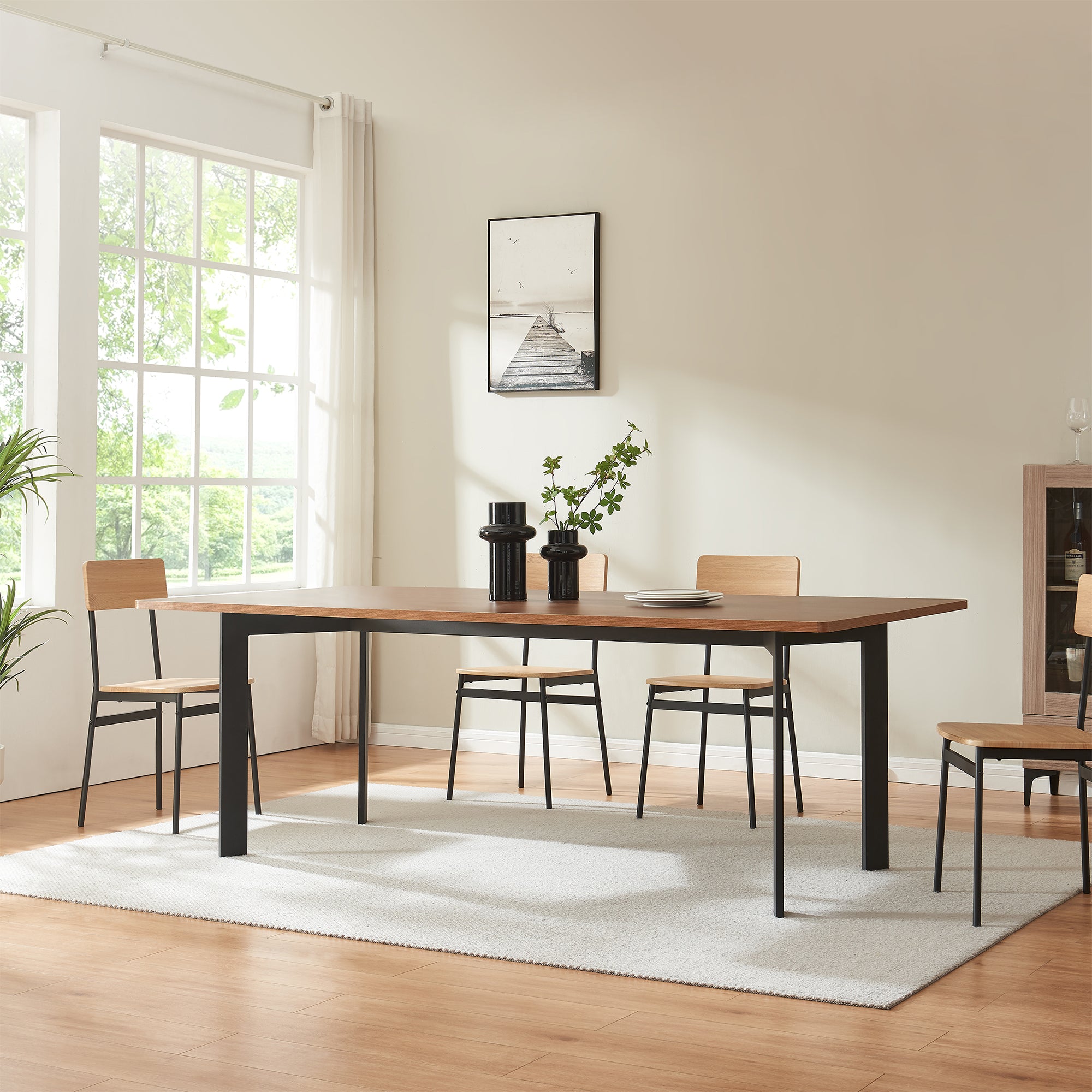 Telaio per Tavolo 'Fai da Te' Verg Struttura a 4 Gambe 120 x 70 x 72 cm - Nero [en.casa]