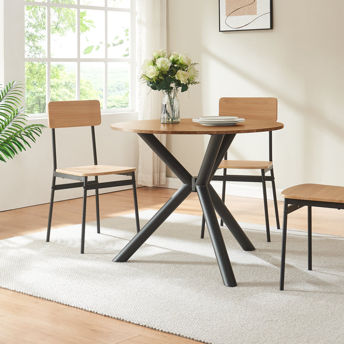 Telaio per Tavolo Viserinna 'Fai da Te' Struttura a Gambe Incrociate in Acciaio - Nero [en.casa]