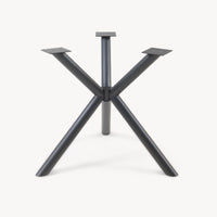 Telaio per Tavolo Viserinna 'Fai da Te' Struttura a Gambe Incrociate in Acciaio - Nero [en.casa]