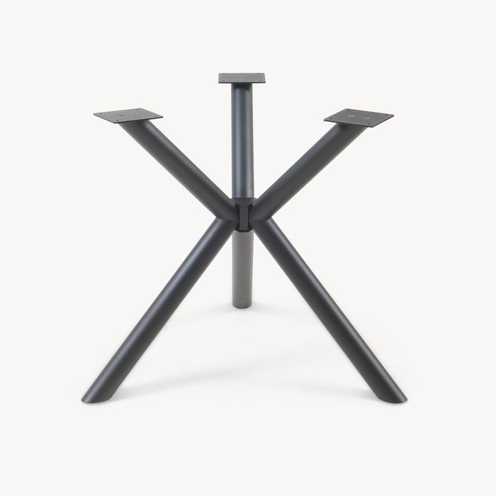 Telaio per Tavolo Viserinna 'Fai da Te' Struttura a Gambe Incrociate in Acciaio - Nero [en.casa]