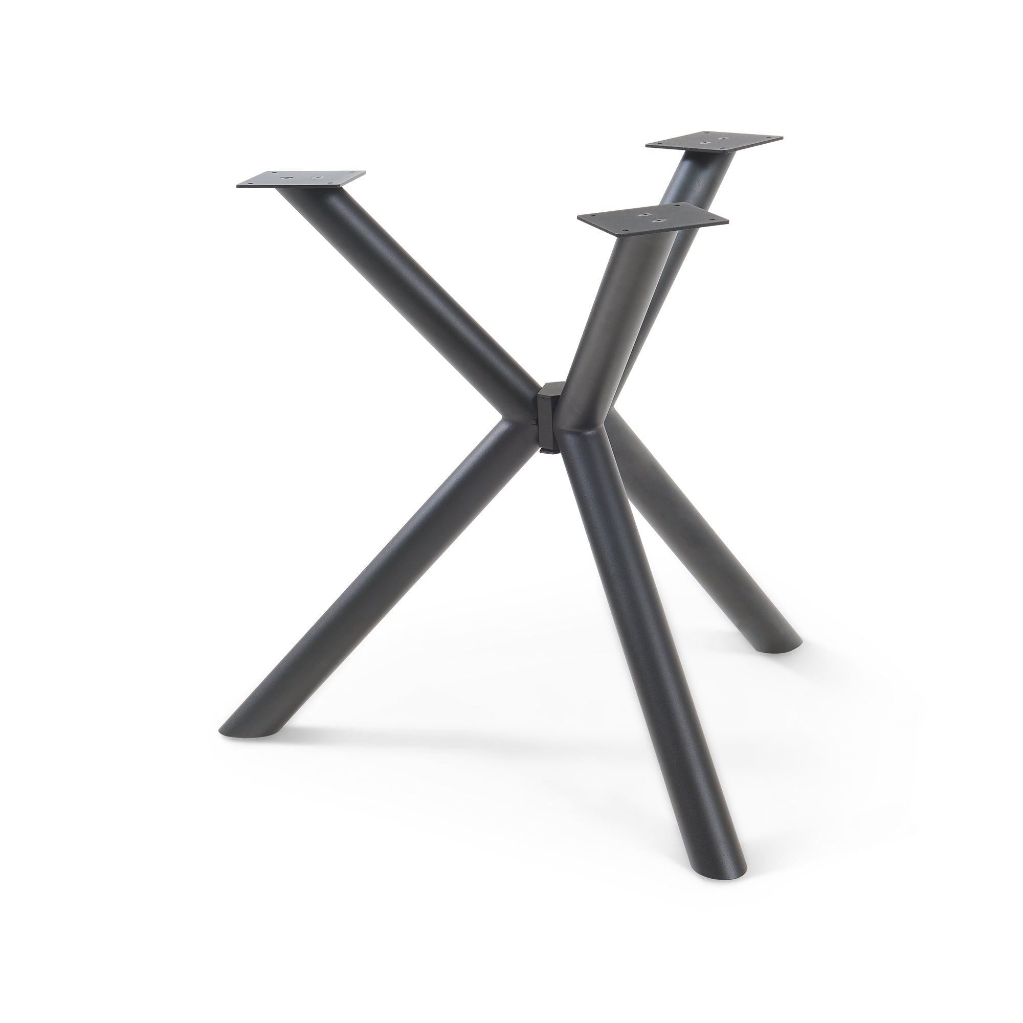 Telaio per Tavolo Viserinna 'Fai da Te' Struttura a Gambe Incrociate in Acciaio - Nero [en.casa]