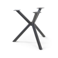 Telaio per Tavolo Viserinna 'Fai da Te' Struttura a Gambe Incrociate in Acciaio - Nero [en.casa]