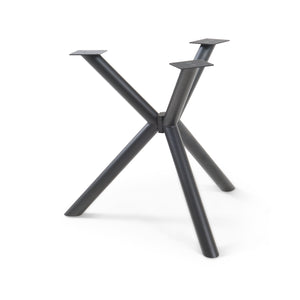 Telaio per Tavolo Viserinna 'Fai da Te' Struttura a Gambe Incrociate in Acciaio - Nero [en.casa]