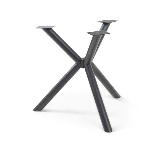 Telaio per Tavolo Viserinna 'Fai da Te' Struttura a Gambe Incrociate in Acciaio - Nero [en.casa]
