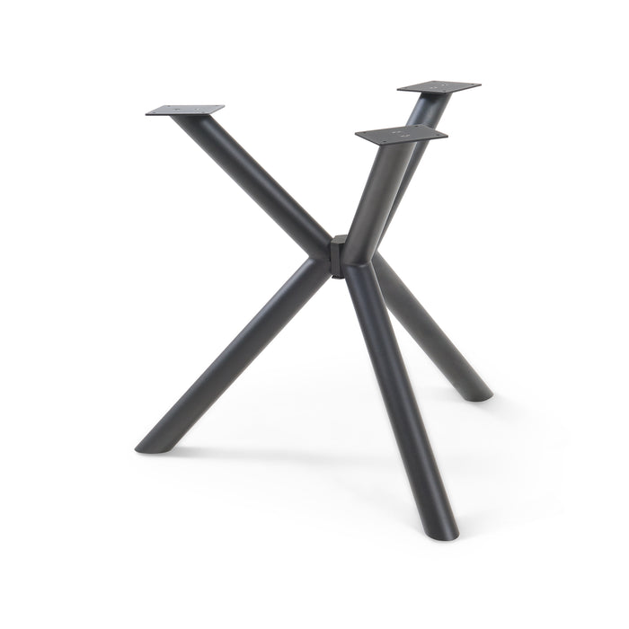 Telaio per Tavolo Viserinna 'Fai da Te' Struttura a Gambe Incrociate in Acciaio - Nero [en.casa]