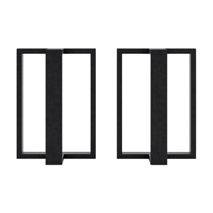 Set di 2 Gambe in Acciaio Ashby per Mobili Fai da Te Altezza 42 cm Nero [en.casa]