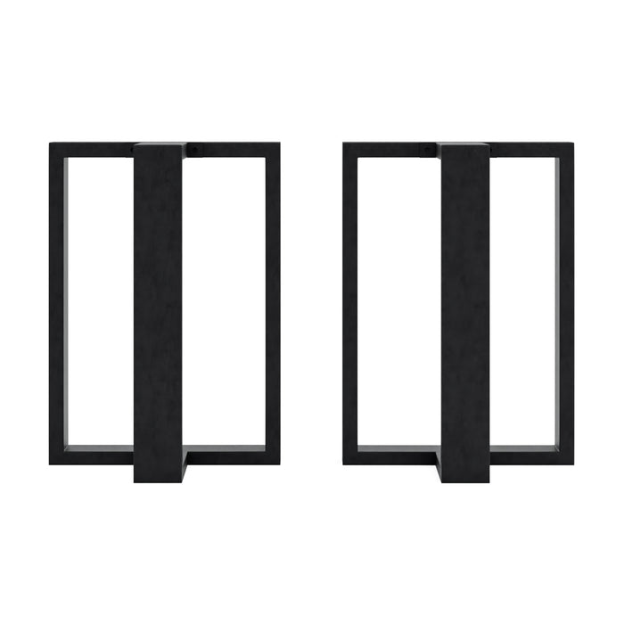 Set di 2 Gambe in Acciaio Ashby per Mobili Fai da Te Altezza 42 cm Nero [en.casa]